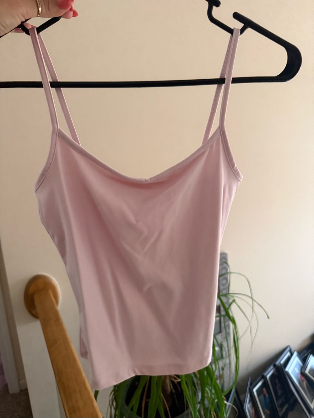 Women’s Lightweight Spaghetti Strap Cami Top - Pale Pink garage